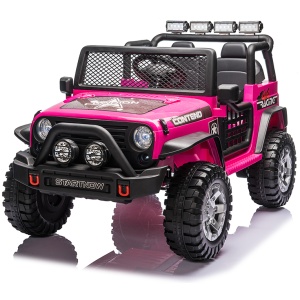 24V Jeep Off Road Inspired Ride On Car Kids Fairyland Adventure – Pink