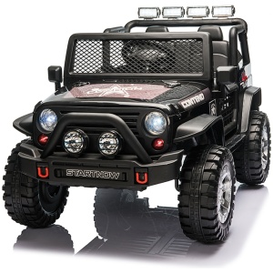 24V Jeep Off Road Inspired Ride On Car Kids Fairyland Adventure – Black