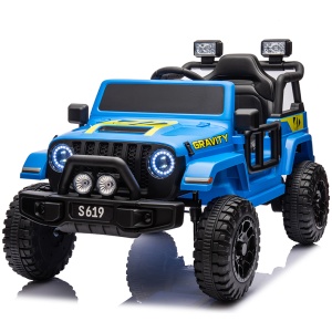 12V Gravity Kids Electric Ride On Car/Jeep – Blue