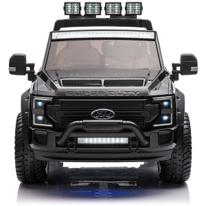 24V Ford Super Duty Licensed Ride on Car/Ute - Black