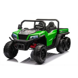24V 800W Ride-On 6 Wheel 4X4 Construction Dump Truck With Electric Tipper With Remote – Green